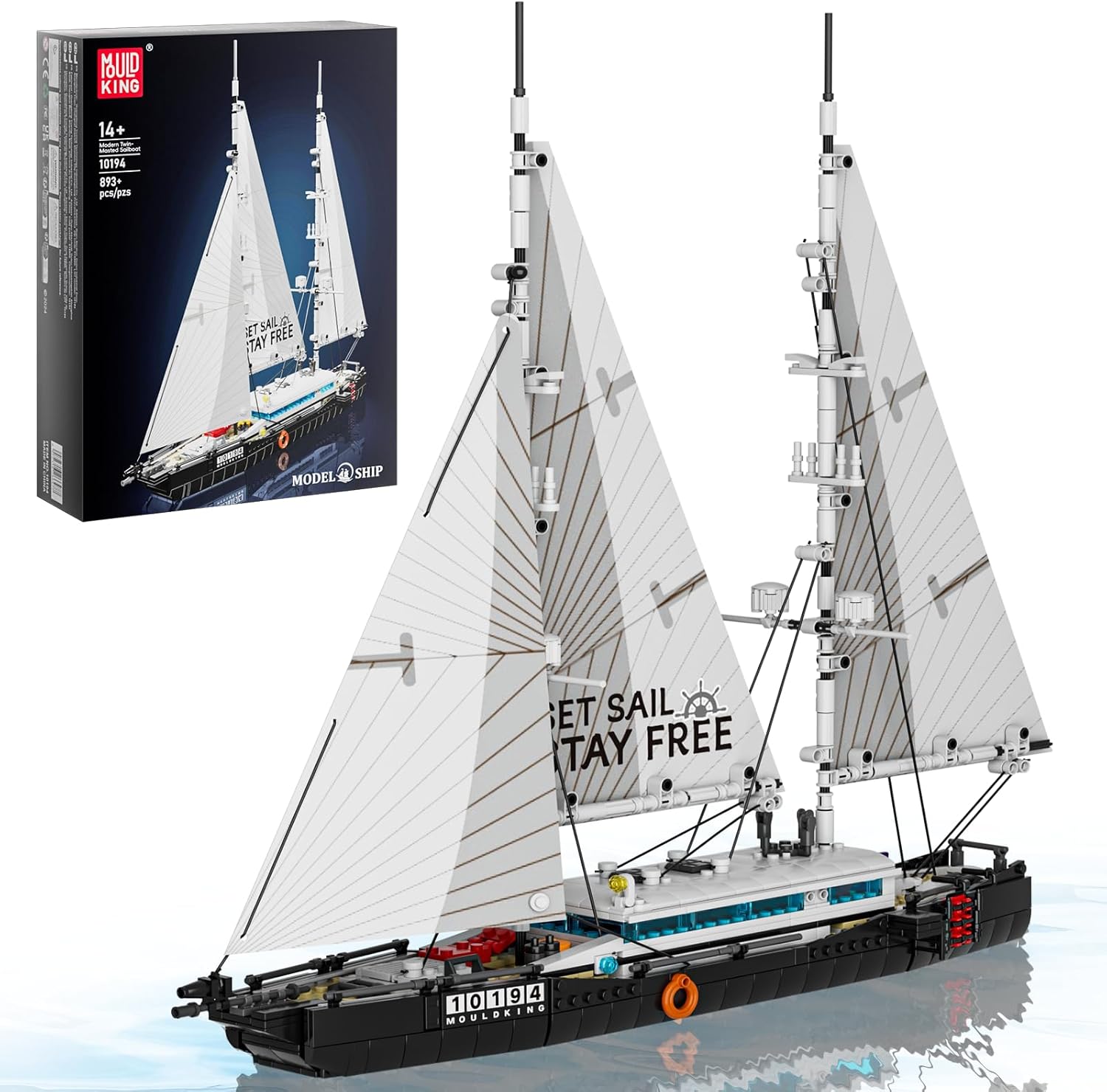 Modernes Zweimast-Segelboot