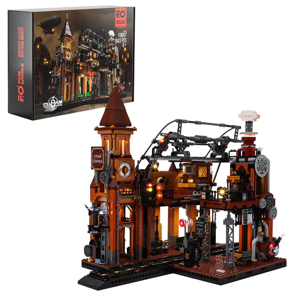 Steampunk-Bahnhof