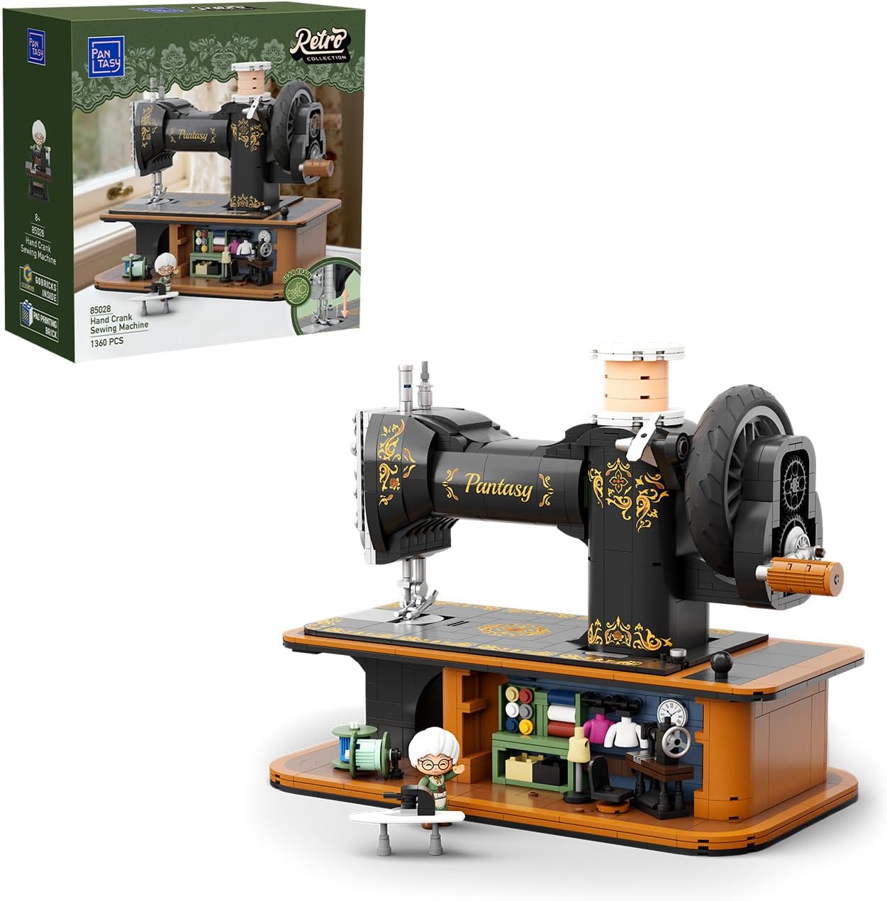 Nostalgische Handkurbel-Nähmaschine